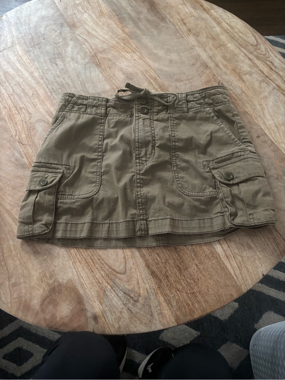 Abercrombie & Fitch Olive Green Cargo Mini Skirt size xs - Picture 2 of 6